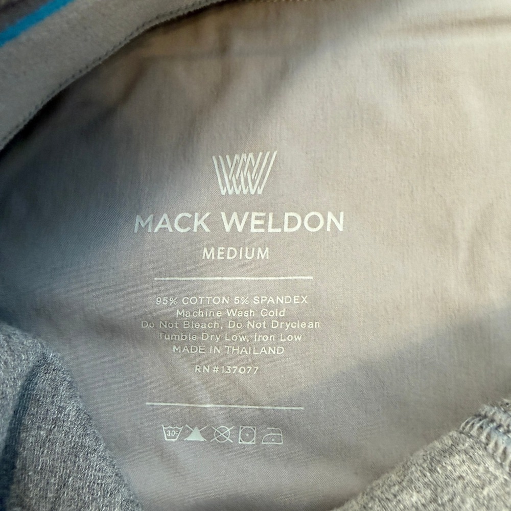 Mack Weldon Ace Sweat Shorts Mens Medium 9" Gray Gym Loungewear French Terry - Picture 7 of 11